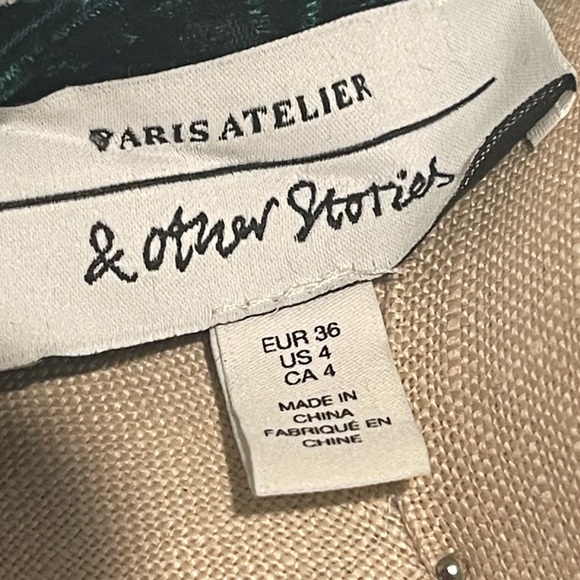 & OTHER STORIES Velvet Wrap Green Mini Dress - Picture 13 of 14